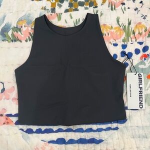 Girlfriend Collective Charcoal Sleeveless Crop Top